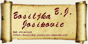Bosiljka Josipović vizit kartica